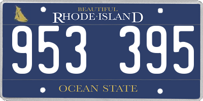 RI license plate 953395