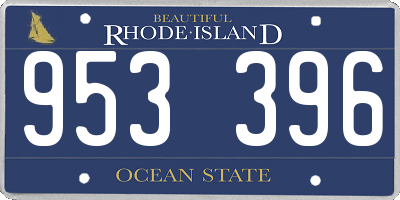 RI license plate 953396