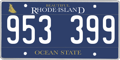 RI license plate 953399