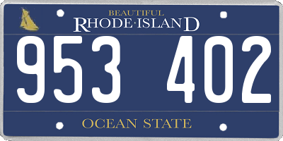 RI license plate 953402