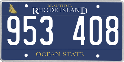 RI license plate 953408