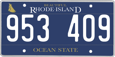 RI license plate 953409