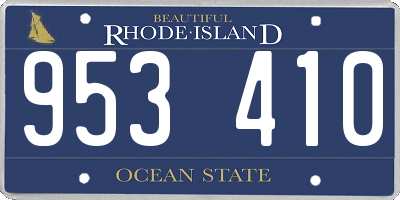 RI license plate 953410