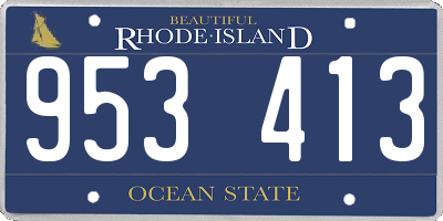 RI license plate 953413