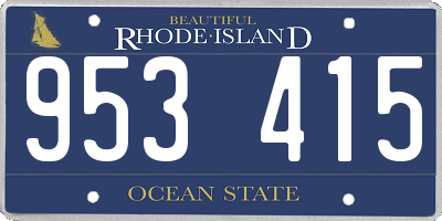 RI license plate 953415