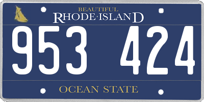 RI license plate 953424