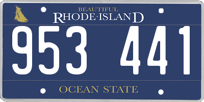 RI license plate 953441