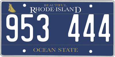 RI license plate 953444