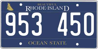 RI license plate 953450