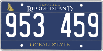 RI license plate 953459
