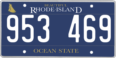 RI license plate 953469