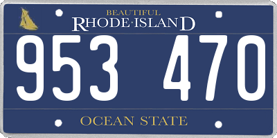 RI license plate 953470