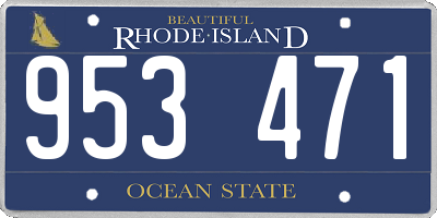 RI license plate 953471