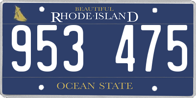 RI license plate 953475