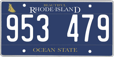 RI license plate 953479
