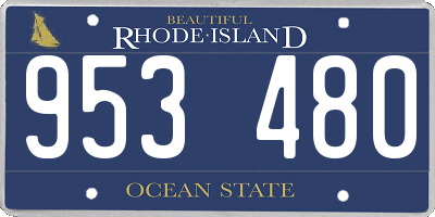 RI license plate 953480