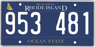 RI license plate 953481