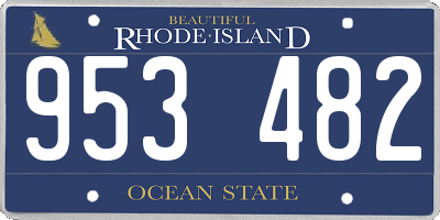 RI license plate 953482