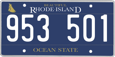 RI license plate 953501