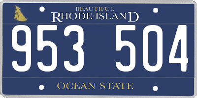 RI license plate 953504