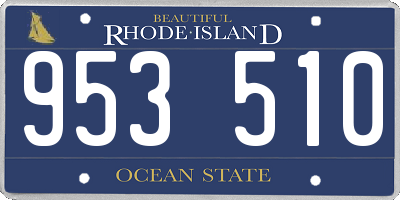 RI license plate 953510