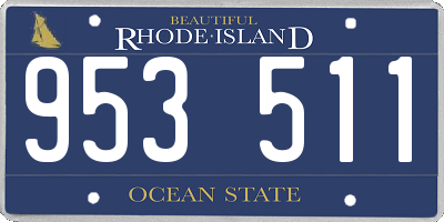 RI license plate 953511