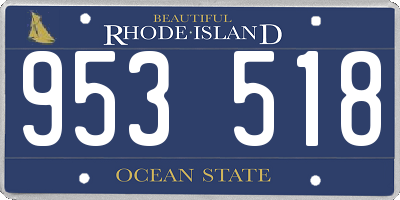 RI license plate 953518
