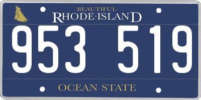 RI license plate 953519