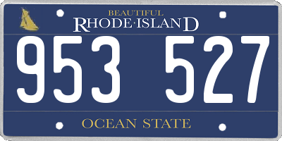RI license plate 953527