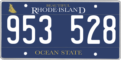RI license plate 953528