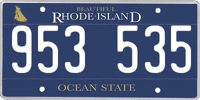 RI license plate 953535