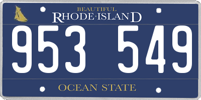 RI license plate 953549