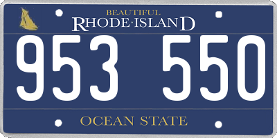 RI license plate 953550
