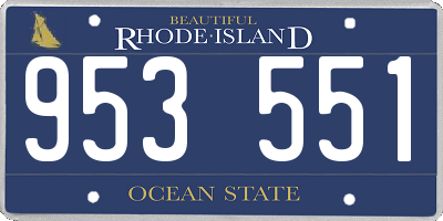 RI license plate 953551