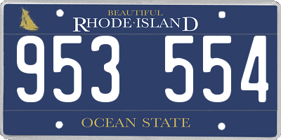 RI license plate 953554