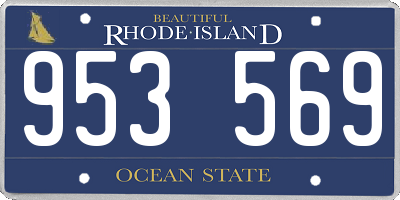RI license plate 953569