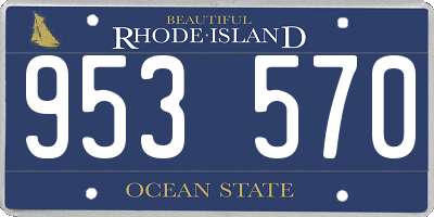 RI license plate 953570