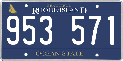 RI license plate 953571