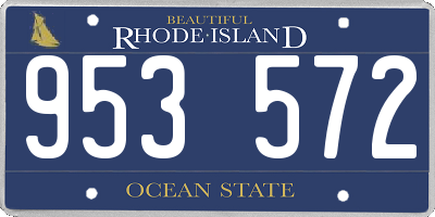 RI license plate 953572