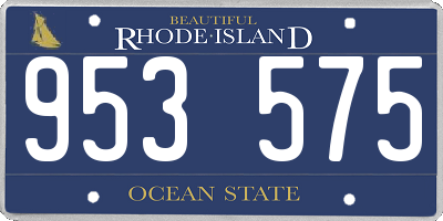 RI license plate 953575