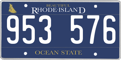 RI license plate 953576