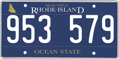 RI license plate 953579
