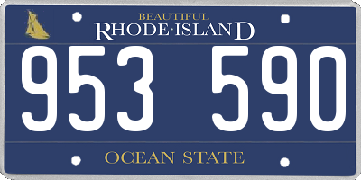 RI license plate 953590