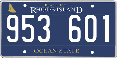 RI license plate 953601