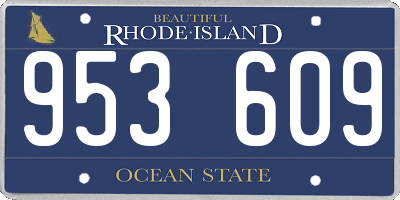 RI license plate 953609