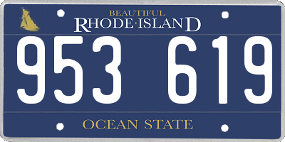 RI license plate 953619