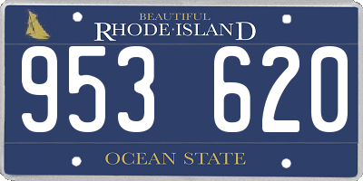 RI license plate 953620