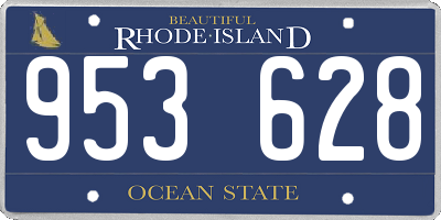 RI license plate 953628