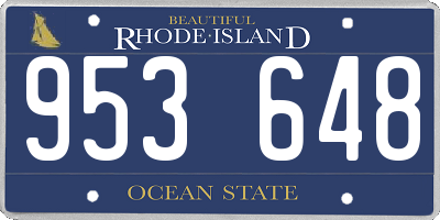 RI license plate 953648