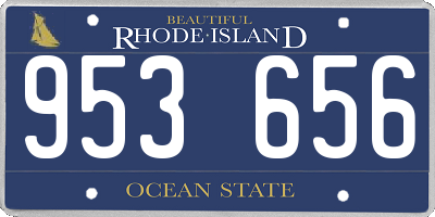 RI license plate 953656